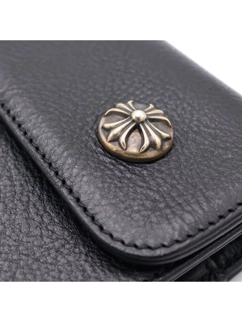 Chrome Hearts Wave Leather Wallet Black